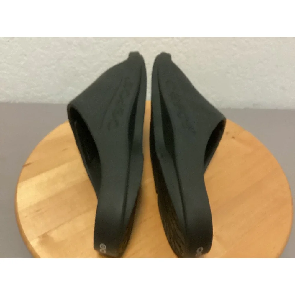 OOFOS OOahh Sport Flex Slide Mens 11 Black Adjustable Recovery Sandals